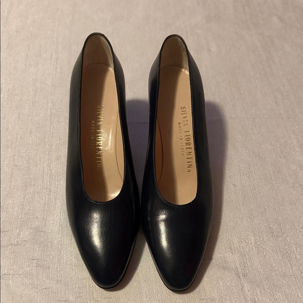 Silvia Florentina Black Leather Women's Shoes